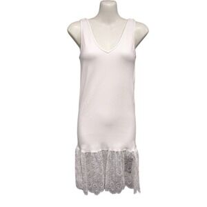 Mainstream Boutique Off White Lace Trim Tank Dress - XS NWT‎